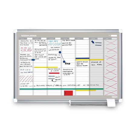 Mastervision 24"x36" Weekly Planner Board, White GA0396830